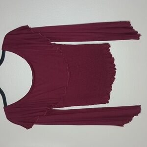 Topia Smocked Bell Sleeve Top